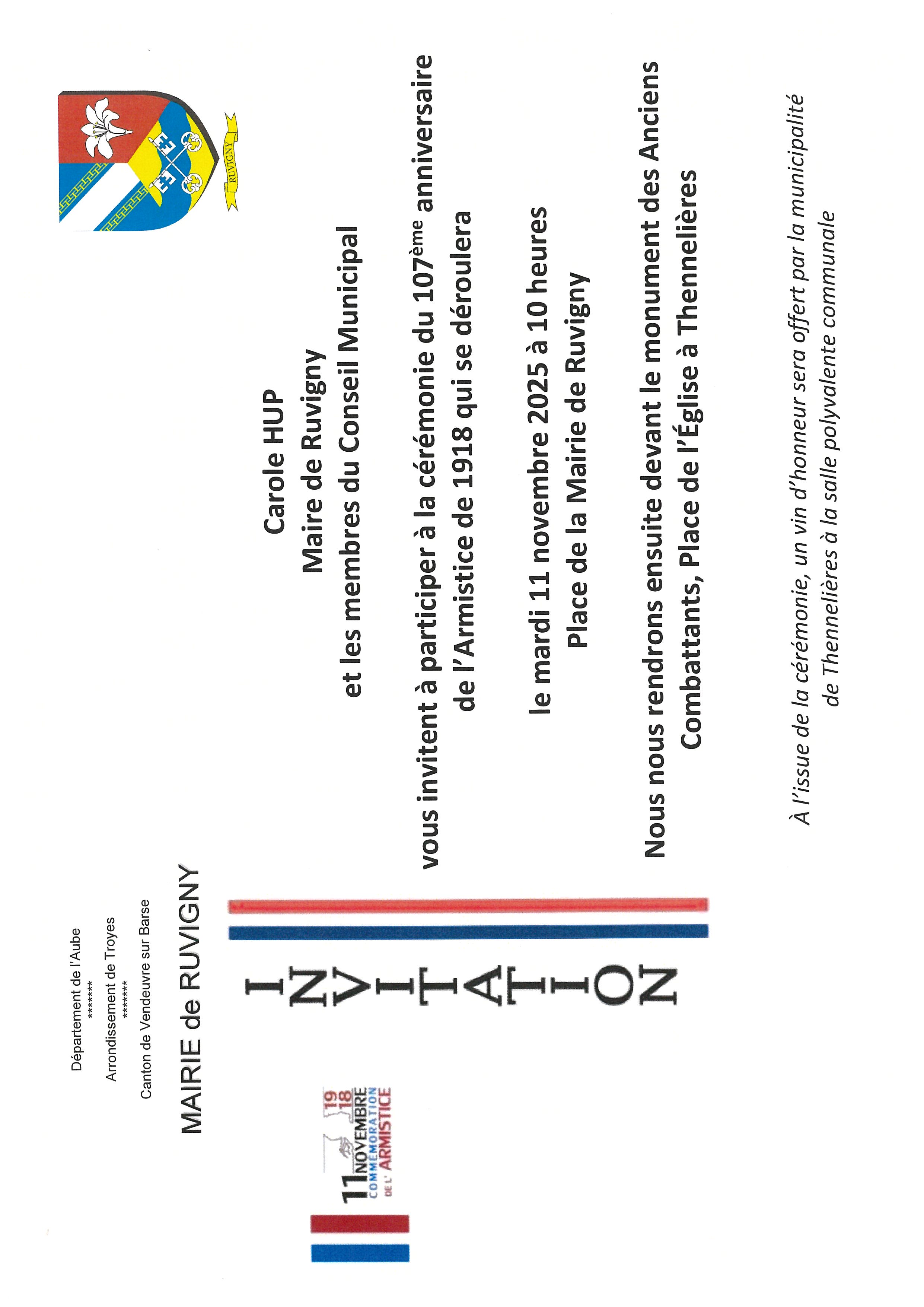 Cérémonie du 11 novembre 2025